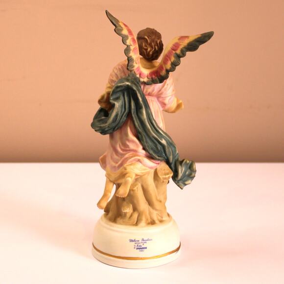 VTG Milano Porcelain ANGEL Music Sculpture "Hark The Herald" by Eda Mann - Picture 4 of 10